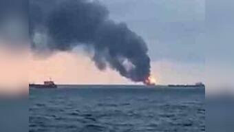 Two ships with Indian, Turkish crew catch fire in Kerch Strait, 14 dead; accident took place during fuel transfer