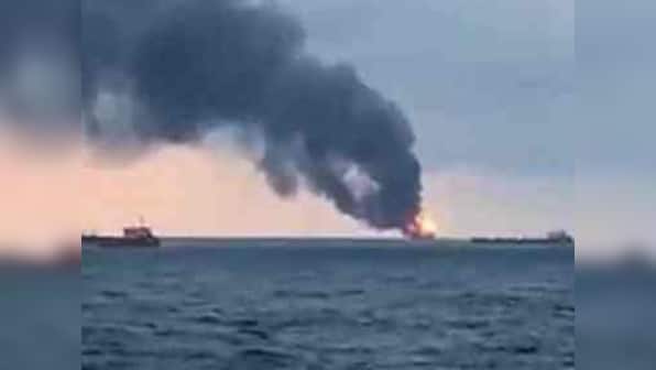 Two ships with Indian, Turkish crew catch fire in Kerch Strait, 14 dead; accident took place during fuel transfer