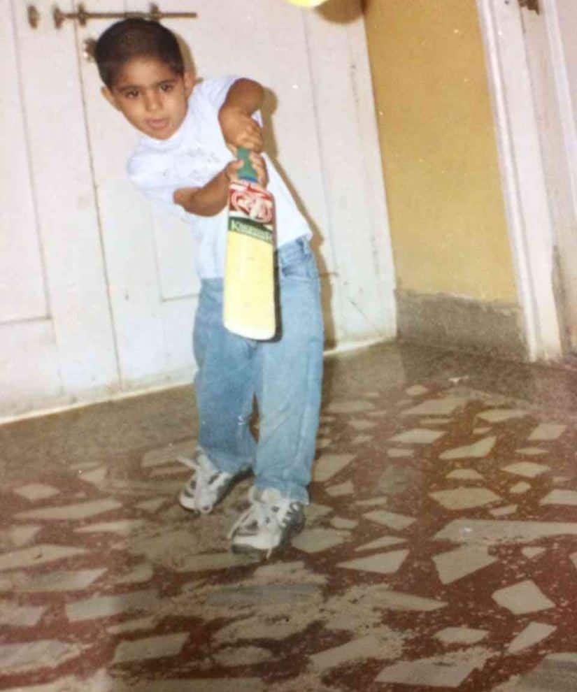 A young Shubman Gill in action. Images courtesy Lakhwinder Gill 