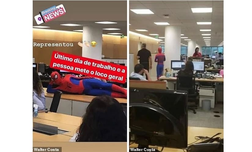 Today In Wait What Brazilian Banker Quits Job Dresses Up As Spider Man For His Last Day At 7662