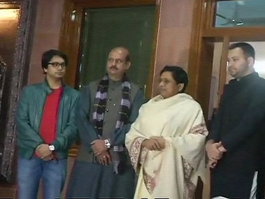 BSP-SP alliance: RJD leader Tejashwi Yadav meets Mayawati, says BJP will get ‘whitewashed’ in Uttar Pradesh