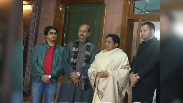 BSP-SP alliance: RJD leader Tejashwi Yadav meets Mayawati, says BJP will get ‘whitewashed’ in Uttar Pradesh