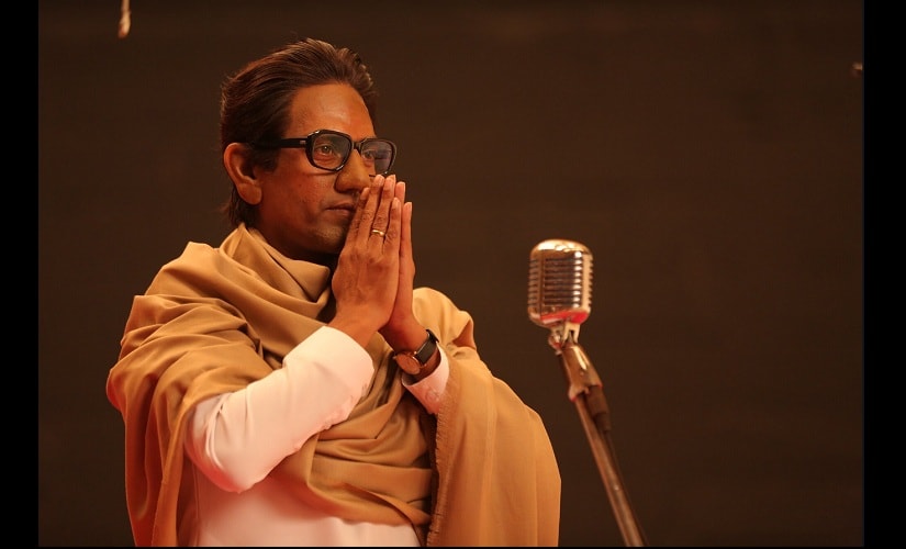   Nawazuddin Siddiqui. like Bal Thackeray. An image of the film. Source: Twitter- KalpanConti 