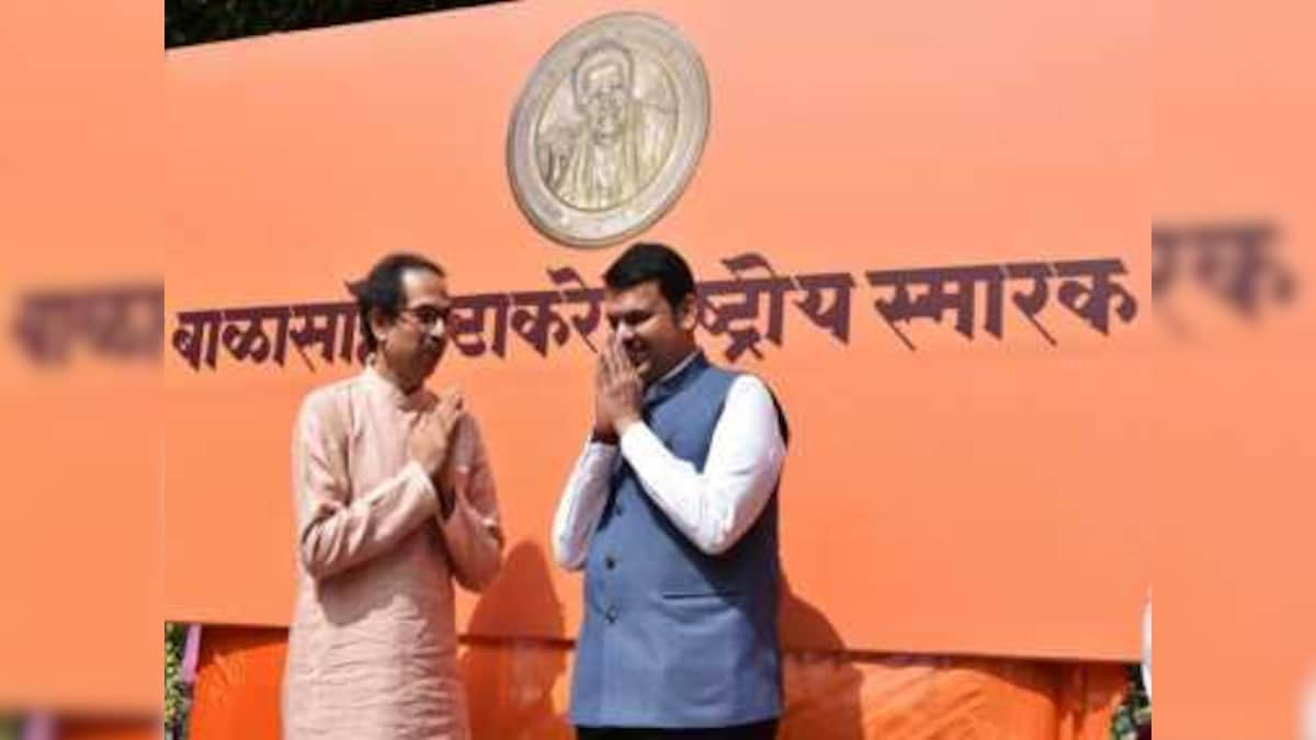 Amid constant bickering between BJP and Shiv Sena, Devendra Fadnavis and Uddhav Thackeray share stage for Balasaheb memorial