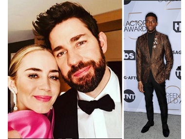 SAG Awards 2019: Emily Blunt dedicates win to John Krasinki; Chadwick Boseman delivers rousing acceptance speech SAG Awards 2019: Emily Blunt dedicates win to John Krasinki; Chadwick Boseman delivers rousing acceptance speech