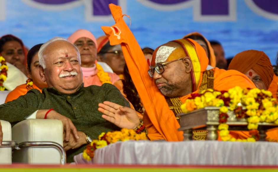 RSS Mohan Bhagwat met with Uttar Pradesh chief minister Yogi Adityanath in the backdrop of the meet. PTI RSS Mohan Bhagwat met with Uttar Pradesh chief minister Yogi Adityanath in the backdrop of the meet. PTI