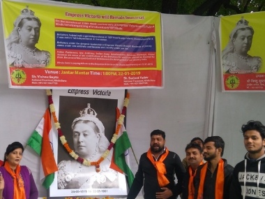 Hindu Sena pays tribute to Queen Victoria on death anniversary, hails empress for freeing India from 'autocratic Mughals' Hindu Sena pays tribute to Queen Victoria on death anniversary, hails empress for freeing India from 'autocratic Mughals'