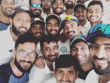 Vidarbha players celebrate after beating Kerala in Ranji Trophy semi-finals. Image: Vidarbha Cricket Association Facebook page