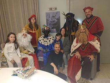 Spain football legend Andres Iniesta courts controversy after posing for picture with two friends in blackface
