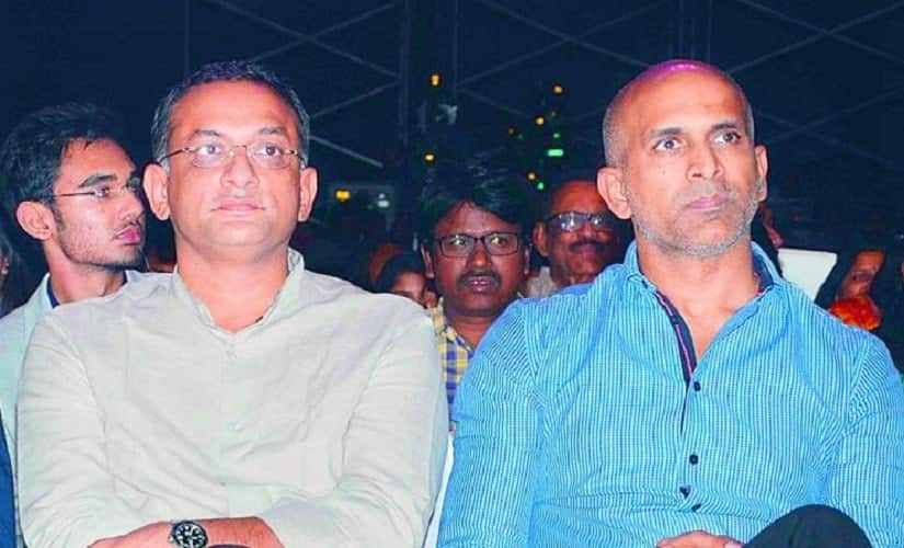 Arka Works founders Shobu Yarlagadda and Prasad Devineni. 