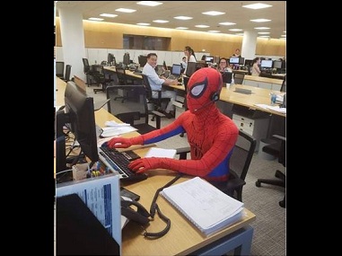 Today in Wait, What? Brazilian banker quits job, dresses up as Spider-Man for his last day at work Today in Wait, What? Brazilian banker quits job, dresses up as Spider-Man for his last day at work