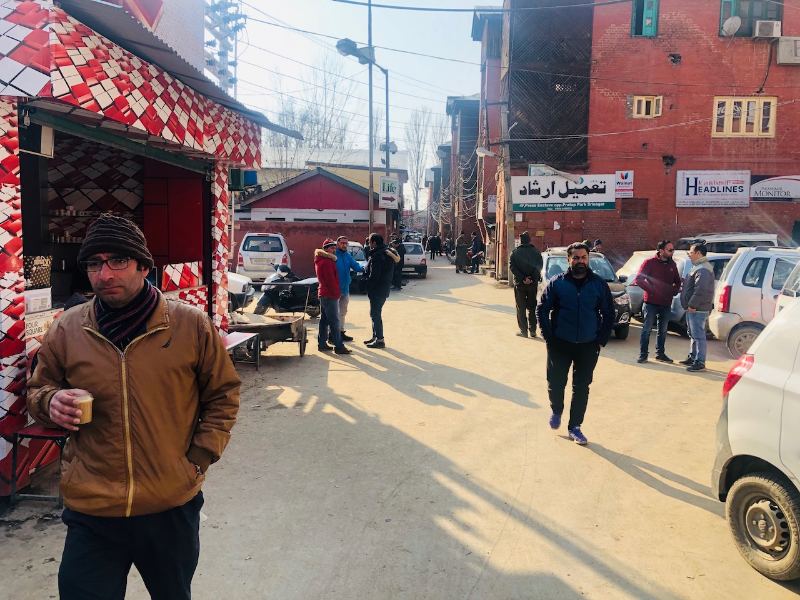 Srinagar’s Press Enclave, where journalist Shujaat Bukhari was assassinated in 2018 by unknown gunmen. Image courtesy: Sameer Yasir