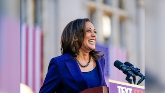 Kamala Harris endorses Joe Biden for president in former VP's two-horse race with Bernie Sanders