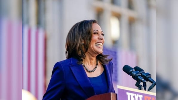 Kamala Harris endorses Joe Biden for president in former VP's two-horse race with Bernie Sanders
