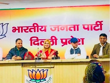 File image of Ruby at a BJP briefing. Instagram @rubyyadavbjp