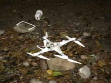 The image of the 'Indian spy quadcopter' tweeted by Pakistan's Major General Asif Ghafoor. Image Courtesy: Twitter/@OfficialDGISPR