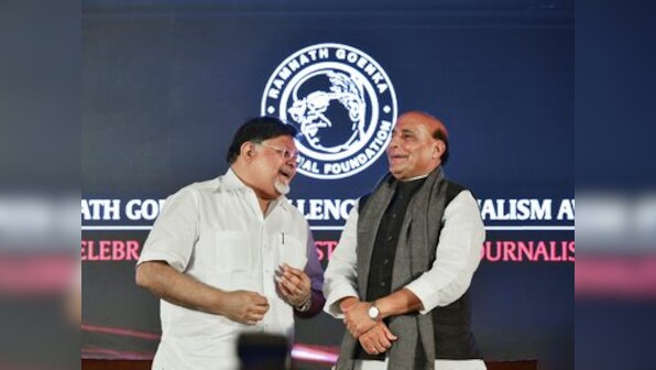 Government, media need not be friends, but there should be no enmity either, says Rajnath Singh at Ramnath Goenka Awards