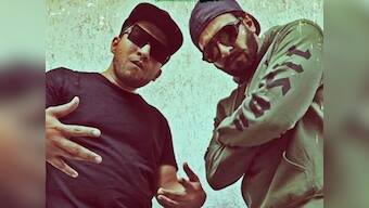 Ranveer Singh poses with rapper Naezy, one of the inspirations behind his Gully Boy role