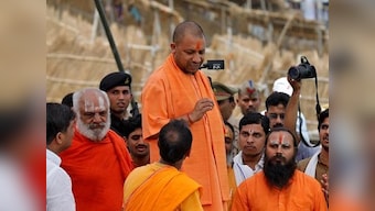 Denied permission to land chopper, Yogi Adityanath heads to Purulia rally venue on road; suspected TMC workers block route to event