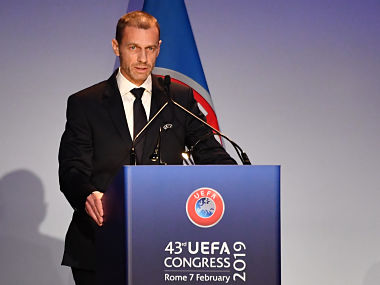 Aleksander Ceferin gets re-elected unopposed for another four-year term as UEFA president in Rome Aleksander Ceferin gets re-elected unopposed for another four-year term as UEFA president in Rome
