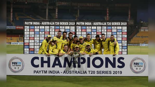 Glenn Maxwell goes big as Australia clinch T20I series with seven-wicket win over India at Bengaluru