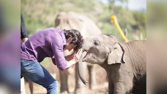 Vidyut Jammwal’s special friend - a baby elephant, Moonbeam