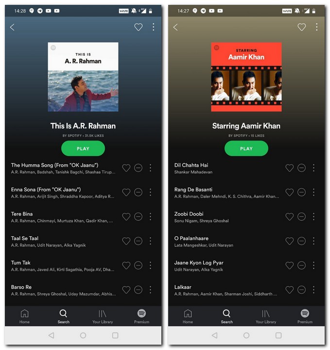 India specific playlists on launch day on Spotify