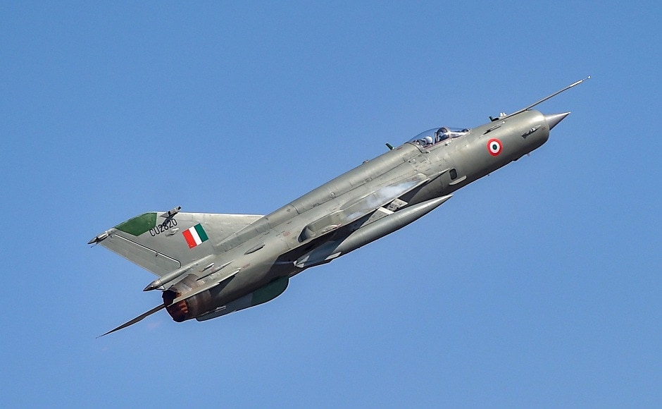 The Dakota, Douglas DC-3 and Airbus 330-900 also left the audience speechless with spectacular fly-pasts. Seen here is the IAF’s MiG-21 aircraft. PTI The Dakota, Douglas DC-3 and Airbus 330-900 also left the audience speechless with spectacular fly-pasts. Seen here is the IAF’s MiG-21 aircraft. PTI