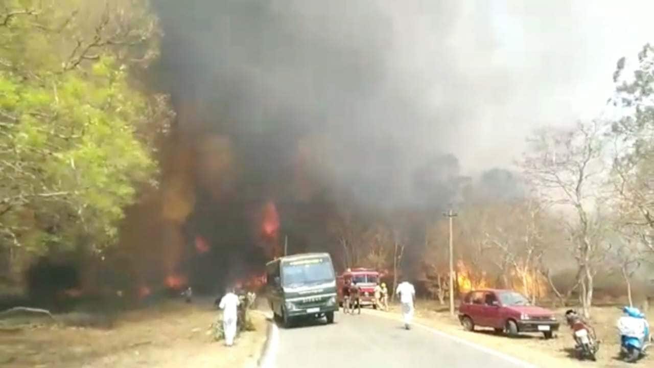 A glimpse of how bad the fire in Bandipur got. Image courtesy: Youtube/New Star