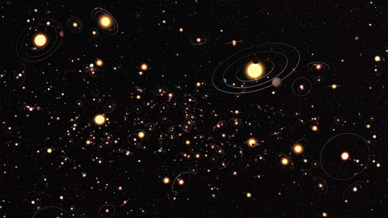 An artist's depiction of alien solar systems of exoplanets. Image courtesy: ESO