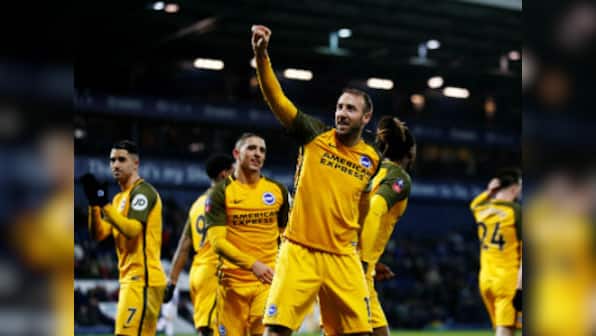FA Cup: Brighton enter fifth round as striker Glenn Murray's extra-time double seals victory against West Brom