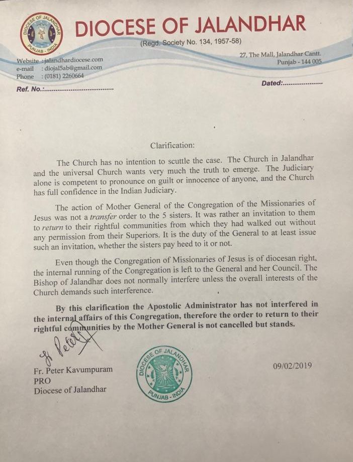 Father Peter Kavumpuram's clarification. Firstpost/TK Devasia