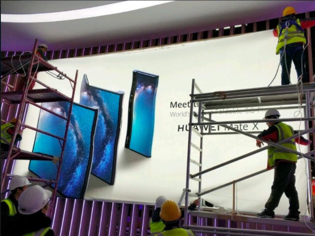 Huawei's installation at 2019 MWC. Image: Twitter