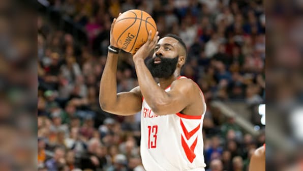 NBA: James Harden extends 30-point streak to 26 games in Rockets' win over Jazz; Warriors beat LeBron James-less Lakers