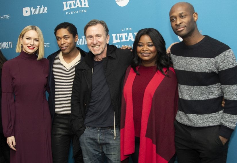 Naomi Watts, from left, Kelvin Harrison Jr., Tim Roth and Octavia Spencer and director/writer/producer Julius Onah pose at the premiere of "Luce" during the 2019 Sundance Film Festival, Sunday, Jan. 27, 2019, in Park City, Utah. (Photo by Arthur Mola/Invision/AP)
