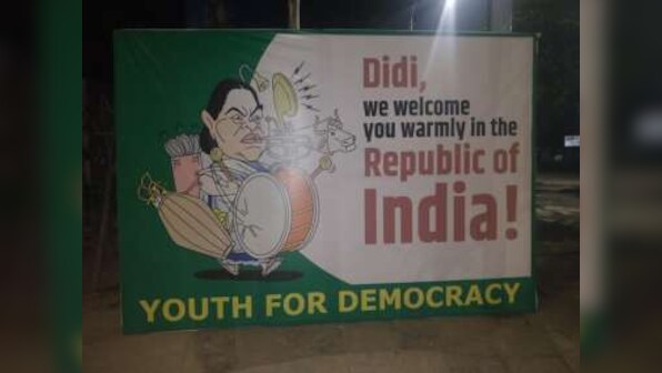 'Welcome to Delhi where democracy is alive': Tongue-in-cheek posters pop up in National Capital ahead of Mamata Banerjee's visit