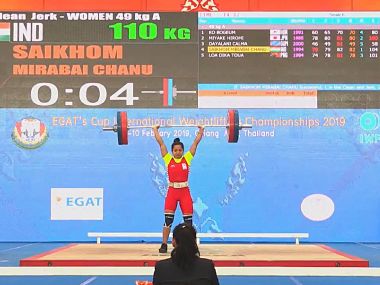 World champion weightlifter Saikhom Mirabai Chanu clinches gold medal on competitive return from back injury World champion weightlifter Saikhom Mirabai Chanu clinches gold medal on competitive return from back injury