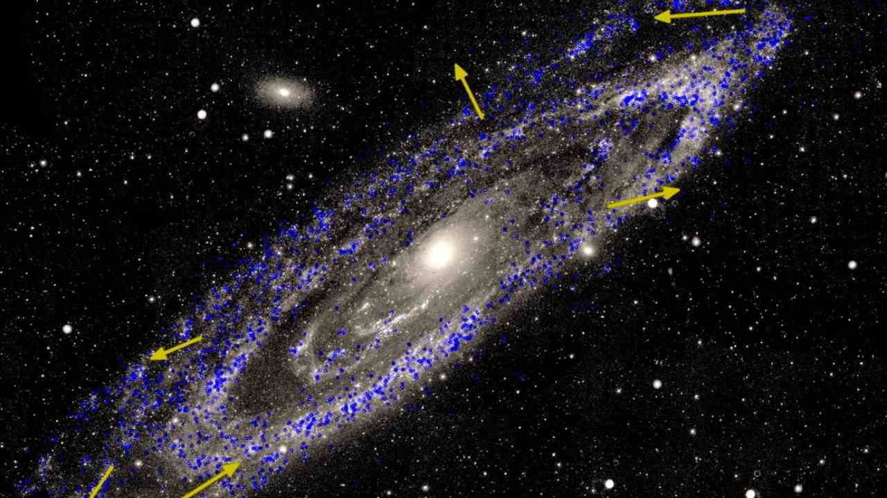 The movement of stars in the Andromeda galaxy. Image: ESA/Gaia