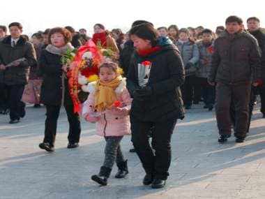 Thousands of North Koreans brave -8°C temperature to pay tribute to Kim Jong-uns father on birth anniversary