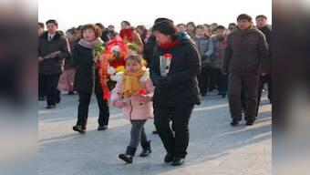 Thousands of North Koreans brave -8°C temperature to pay tribute to Kim Jong-un's father on birth anniversary
