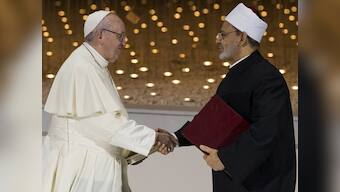Pope Francis and Al-Azhar imam Sheikh Ahmed al-Tayeb sign historic Abu Dhabhi declaration, call for freedom of belief