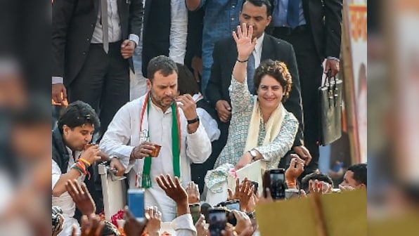 Priyanka Gandhi launches Congress's Lok Sabha poll campaign in Uttar Pradesh with roadshow