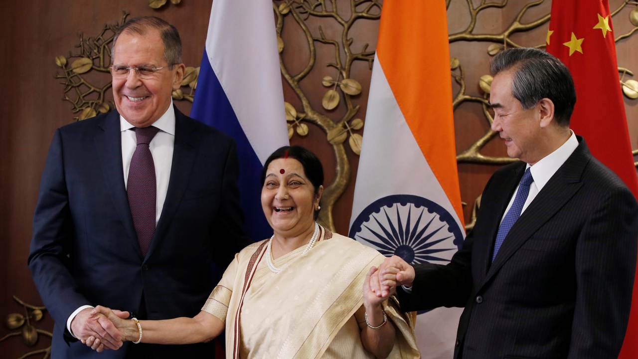 Sushma Swaraj attends Russia-India-China trilateral meet in Wuzhen: All ...