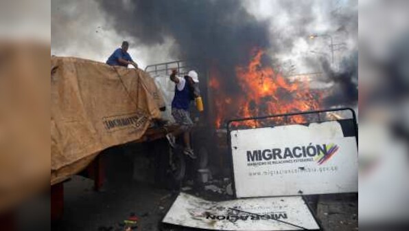 Venezuela: Two killed as Maduro loyalists block aid convoy with tear gas, bullets; Guaido says president doesn't care for citizens