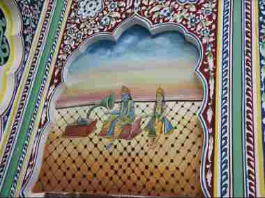 The wall painting tradition has lasted until the middle of the twentieth century. Saumya Agarwal 