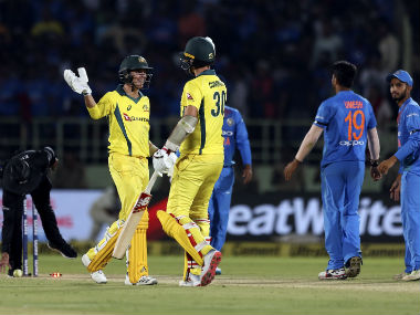 India vs Australia: Visitors hold nerves to win last-ball cliffhanger at Visakhapatnam, lead T20I series 1-0 India vs Australia: Visitors hold nerves to win last-ball cliffhanger at Visakhapatnam, lead T20I series 1-0
