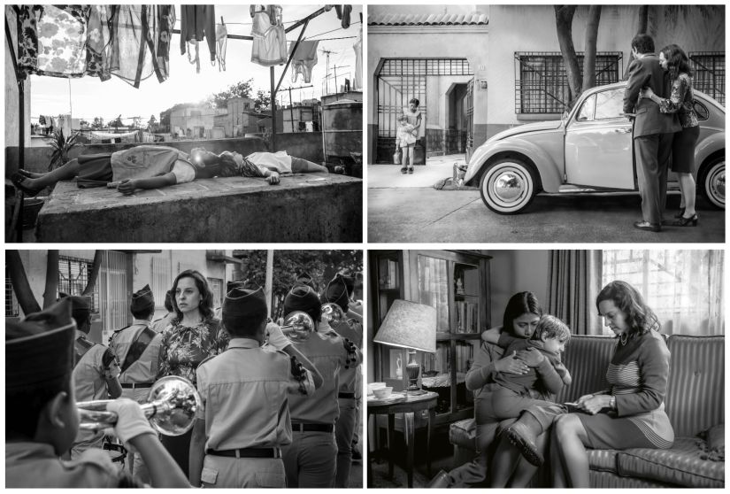 Stills from Alfonso Cuaron's Roma. Netflix