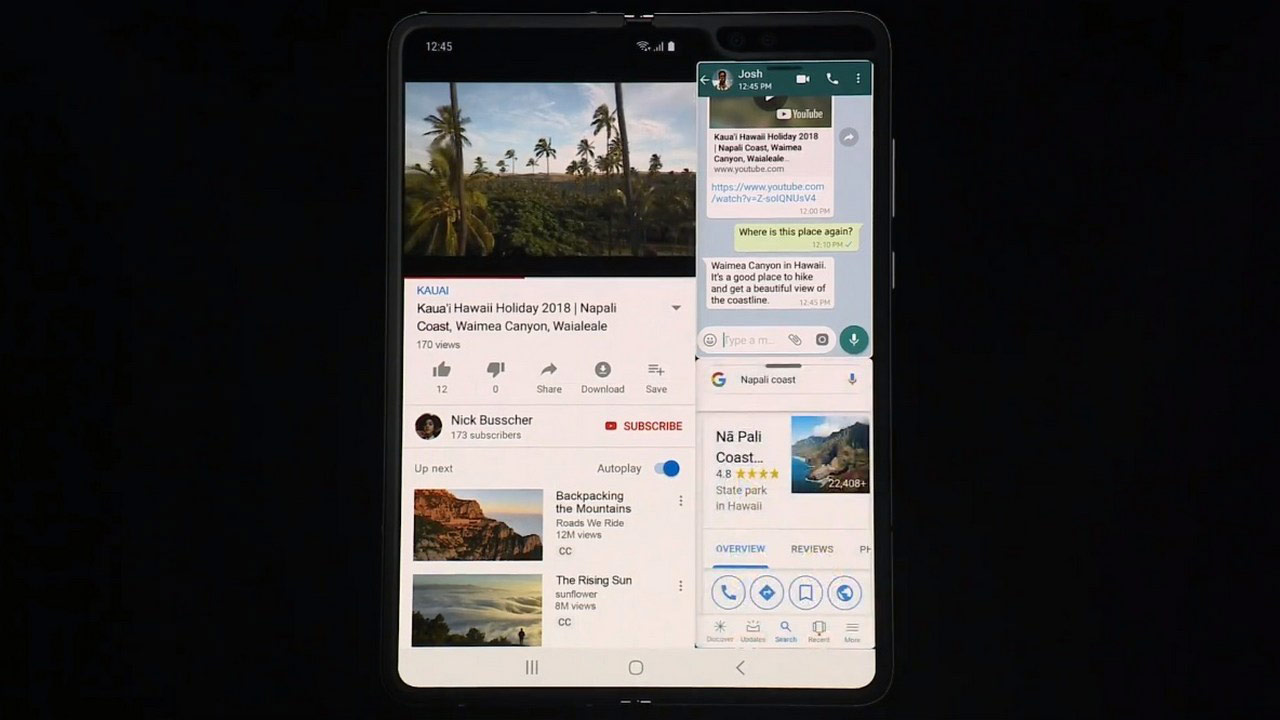 Samsung Galaxy Fold with 4.6-inch to 7.3-inch flexible display, 12 GB RAM unveiled Samsung Galaxy Fold with 4.6-inch to 7.3-inch flexible display, 12 GB RAM unveiled