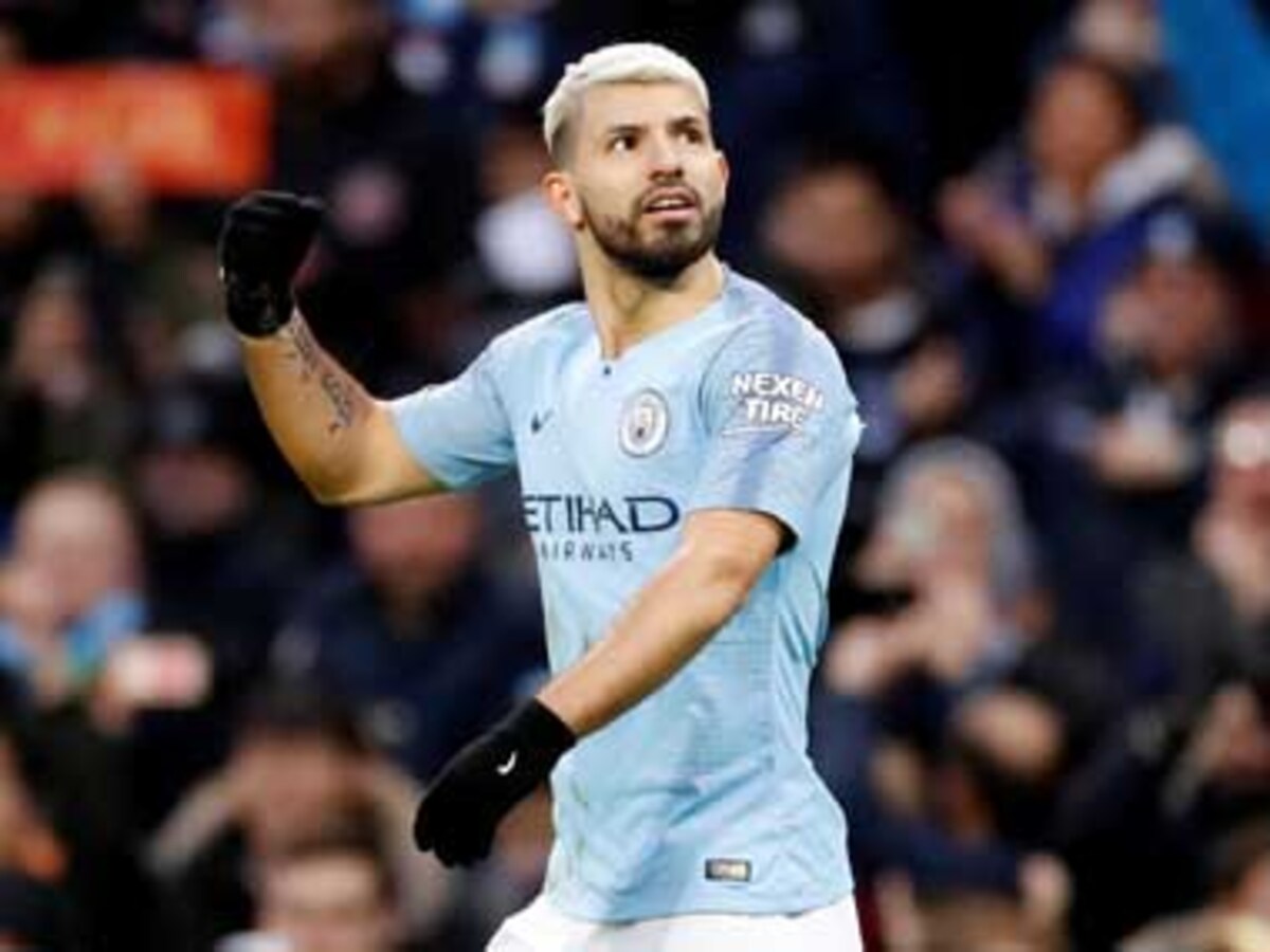 Sergio Aguero equals Man City's all-time scoring record