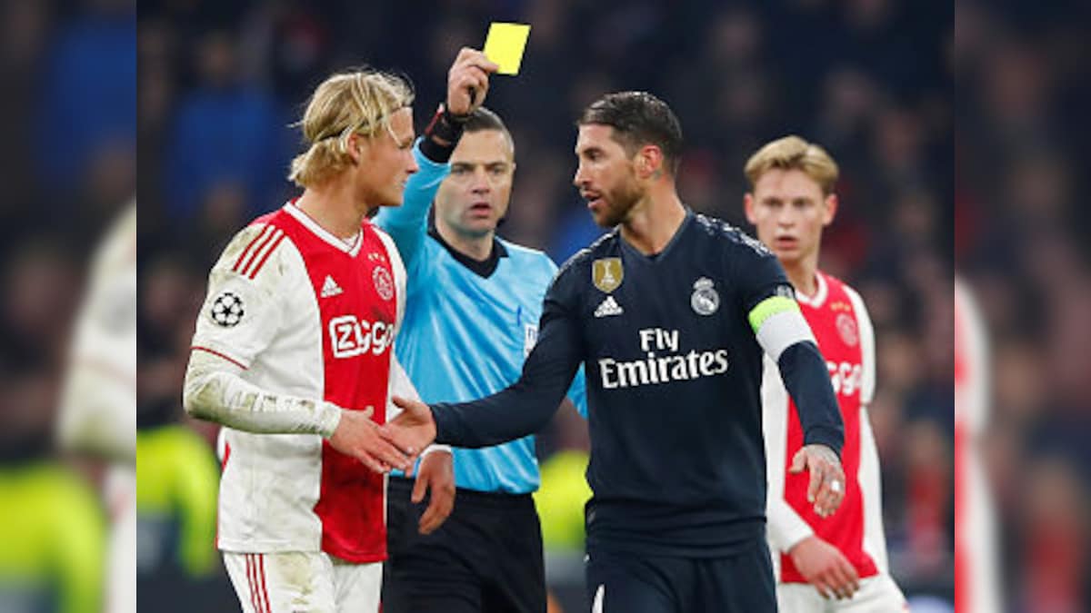 Champions League: Real Madrid captain Sergio Ramos denies claims of deliberately earning yellow card against Ajax